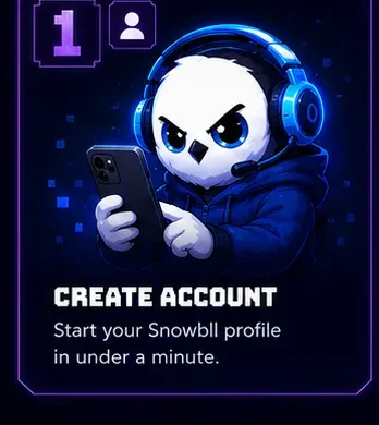 Step 1 — Create account. Start your Snowbll profile in under a minute.