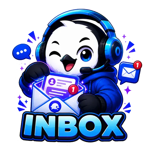 Snowbll owl sticker labeled Inbox