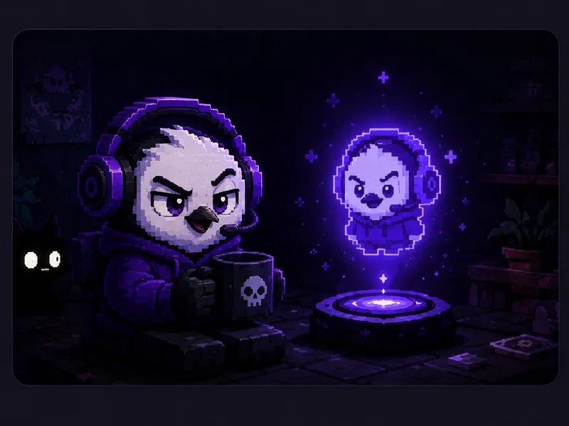 A gamer summoning their persona